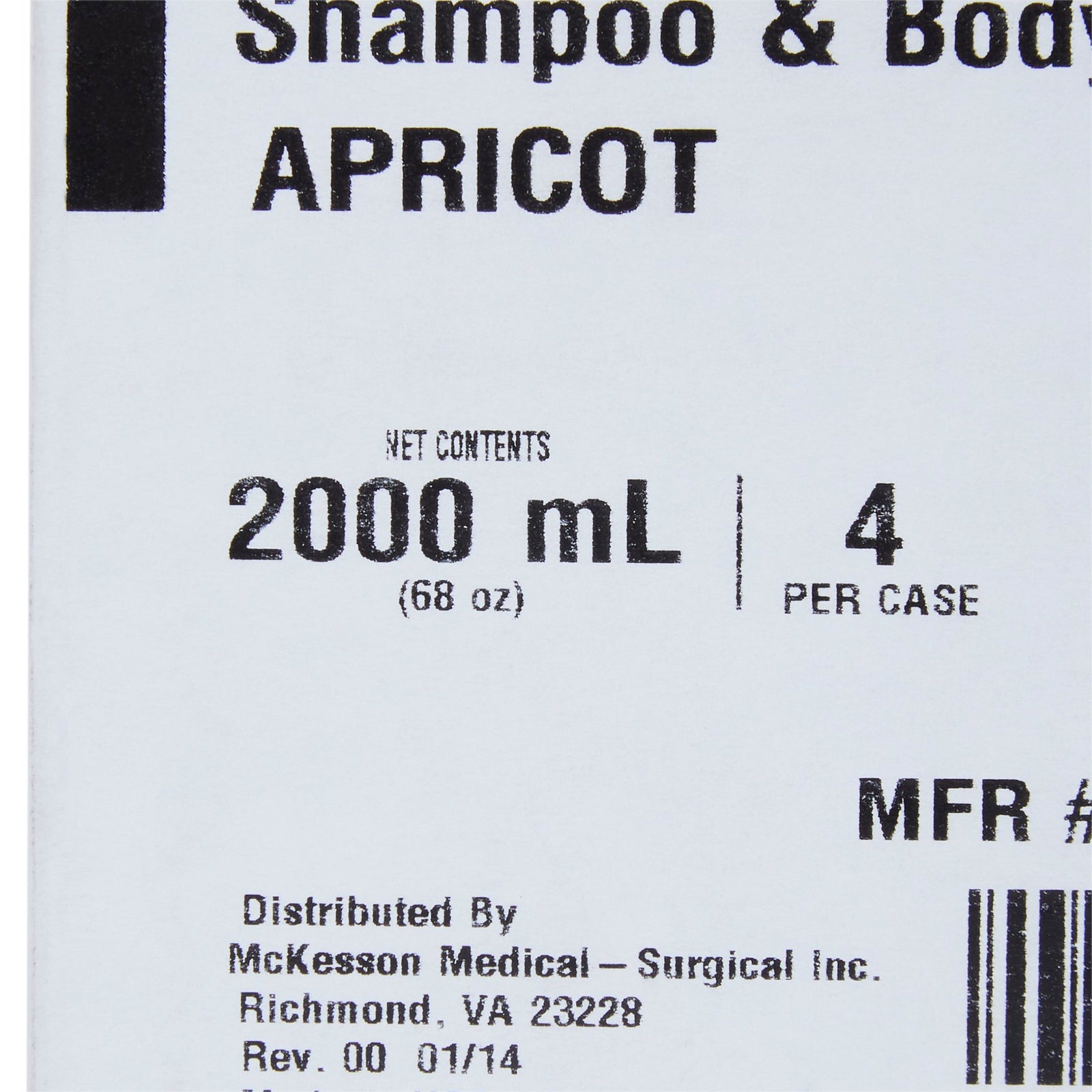McKesson Shampoo and Body Wash 2000 mL Dispenser Refill Bag