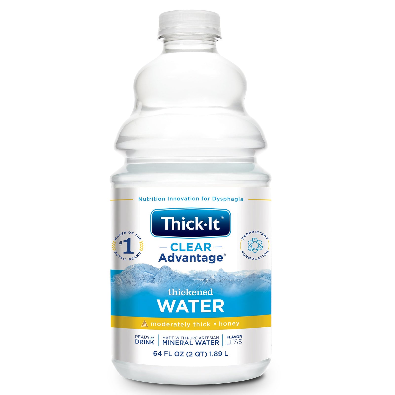 Thick-It Clear Advantage Thickened Water, Moderately Thick, Honey Consistency, Unflavored, 64-oz Container