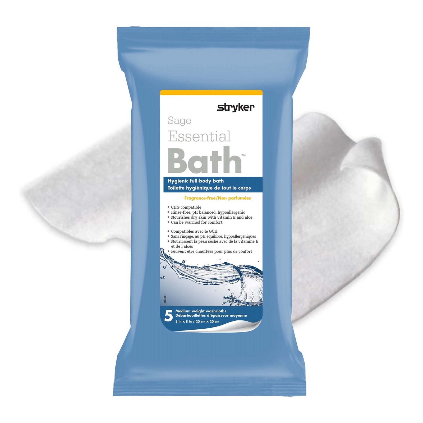 Essential Bath Rinse-Free Bath Wipe