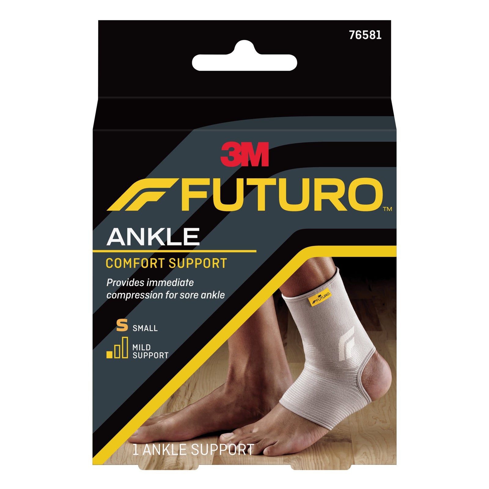 3M FUTURO Ankle Support, Beige, Small, Pull-On, 3 per Box, 8 Boxes per Case