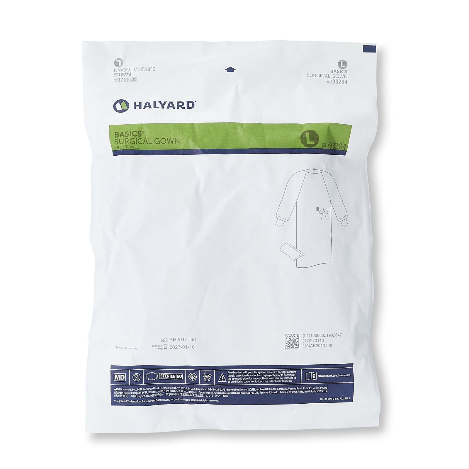 Halyard Basics Non-Reinforced Surgical Gown With Towel