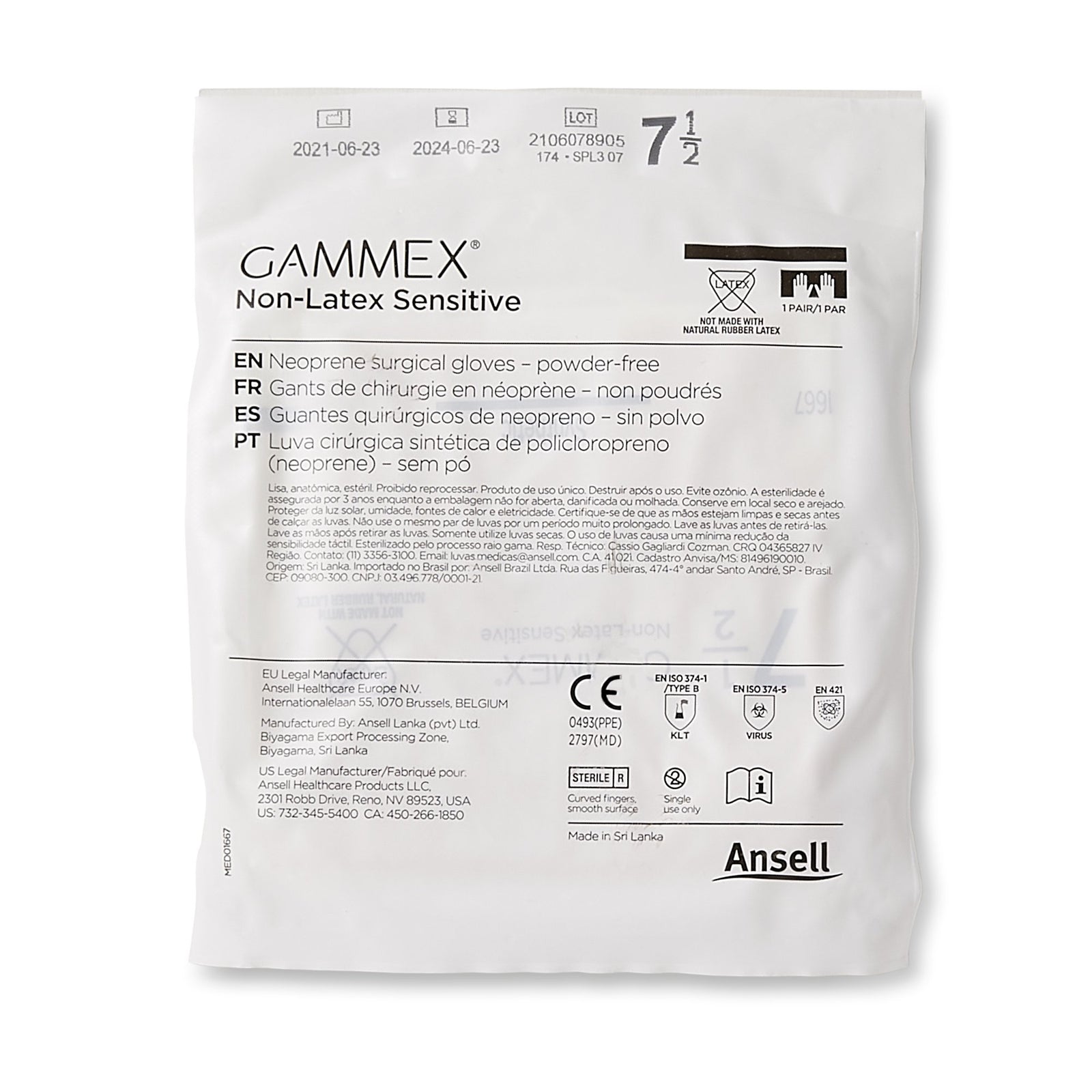 GAMMEX Non-Latex Sensitive Surgical Glove