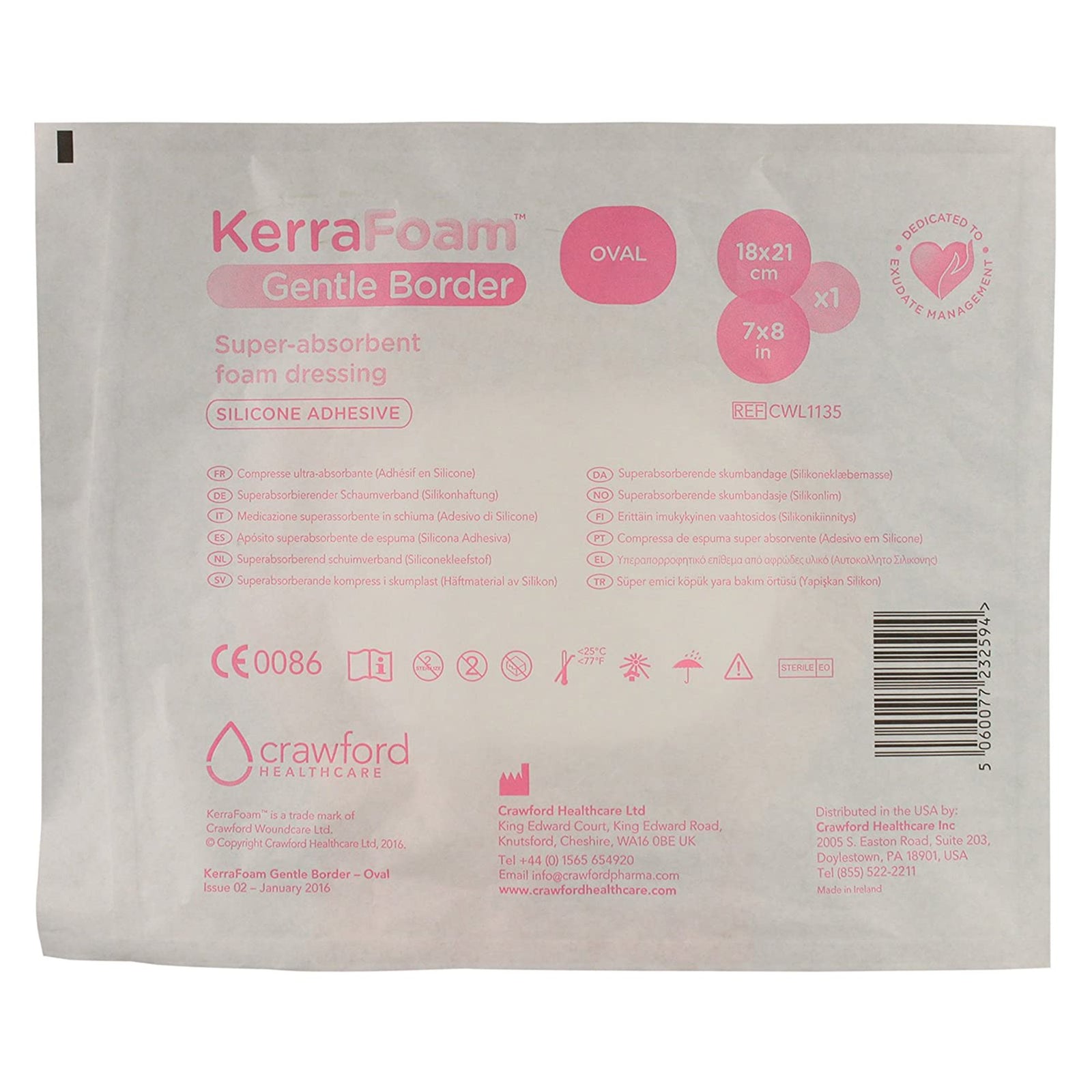 KerraFoam Gentle Border Silicone Foam Dressing
