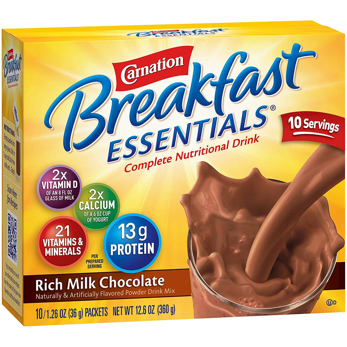 Nestle Healthcare 220 Calories 36 Grams Rich Milk Chocolate Individual Packet Serving