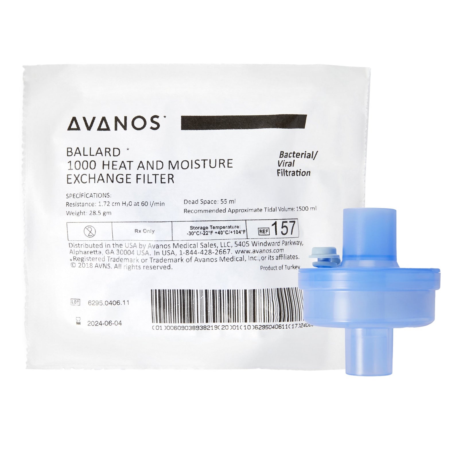 BALLARD* Heat And Moisture Exchanger With Filter
