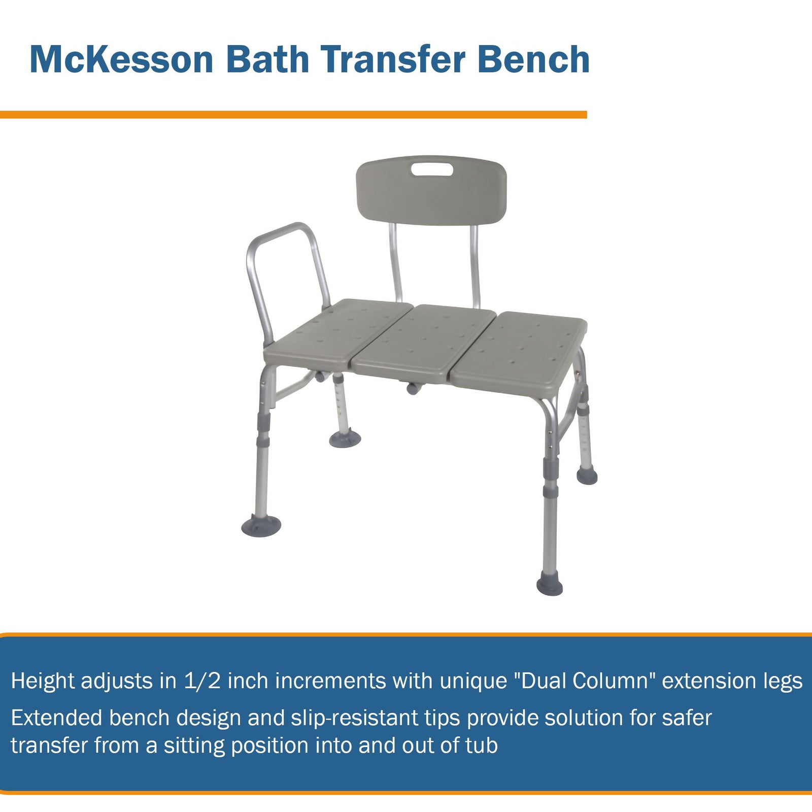 McKesson Knocked Down Bath Transfer Bench