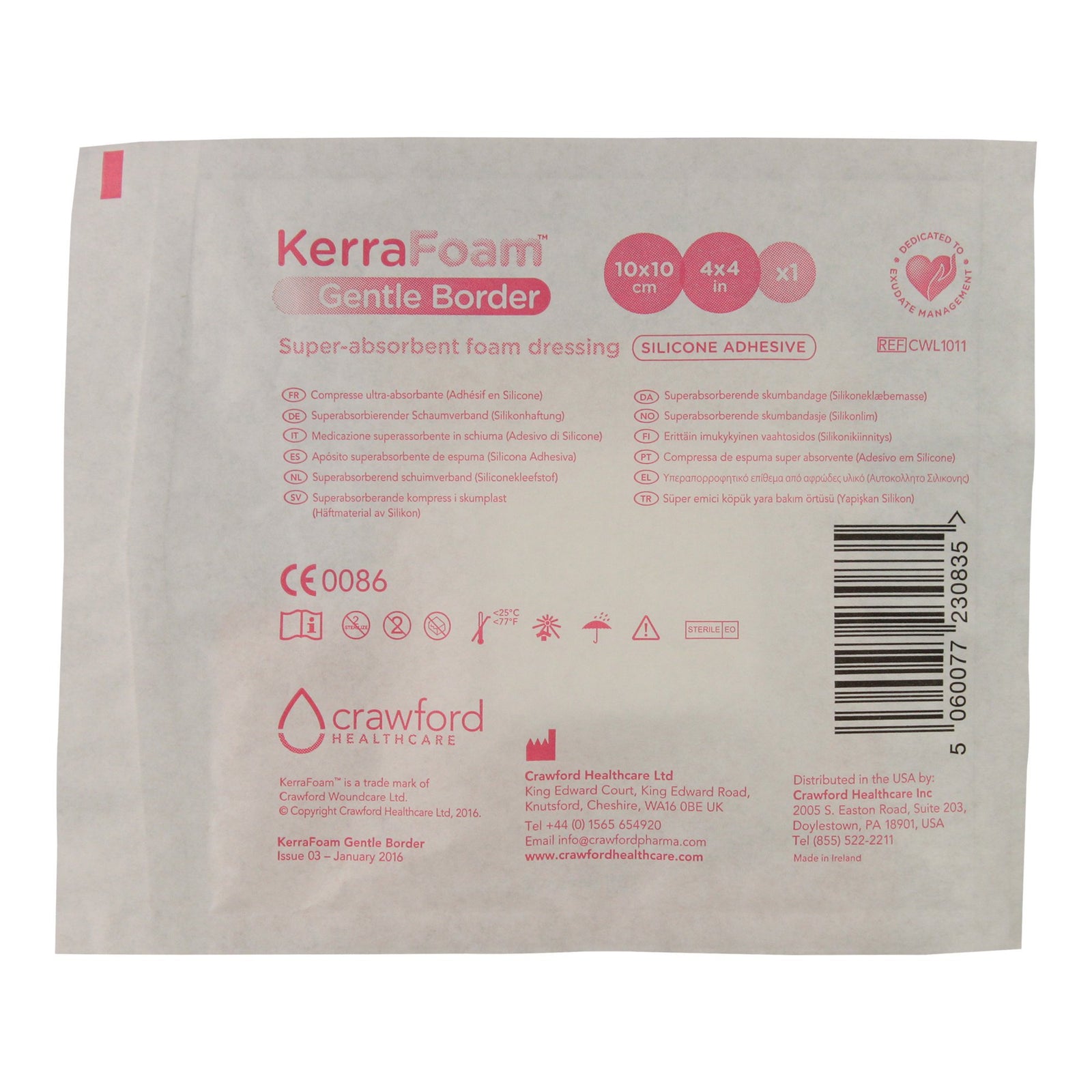 KerraFoam Gentle Border Silicone Foam Dressing