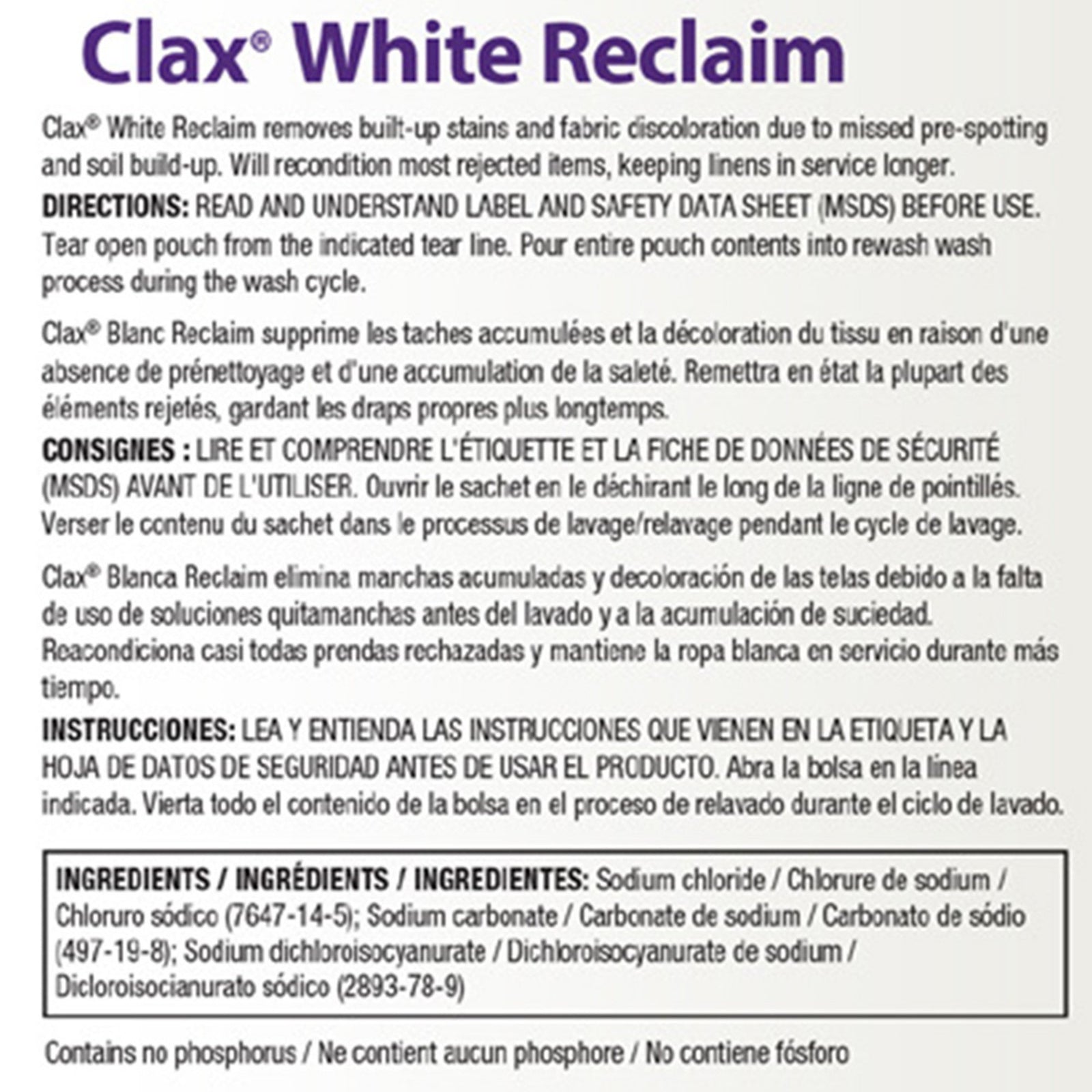 Clax White Reclaim Laundry Stain Remover