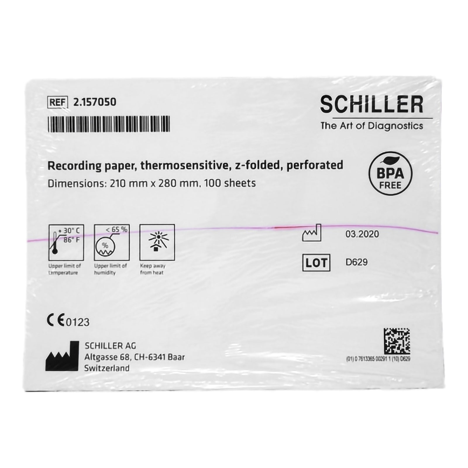 Schiller Diagnostic Recording Paper