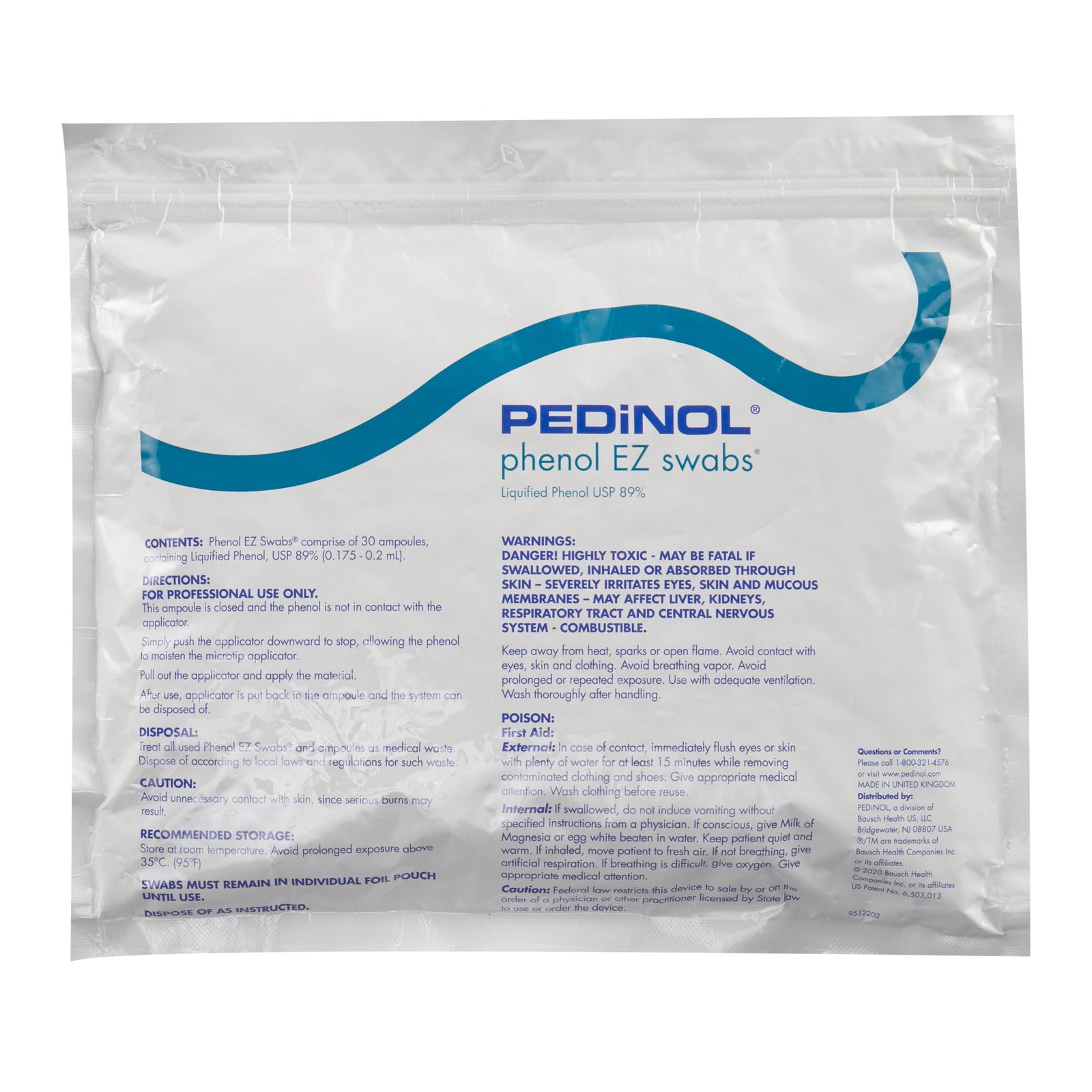 Phenol 89% Liquid Swab Ampule 30 Swabs