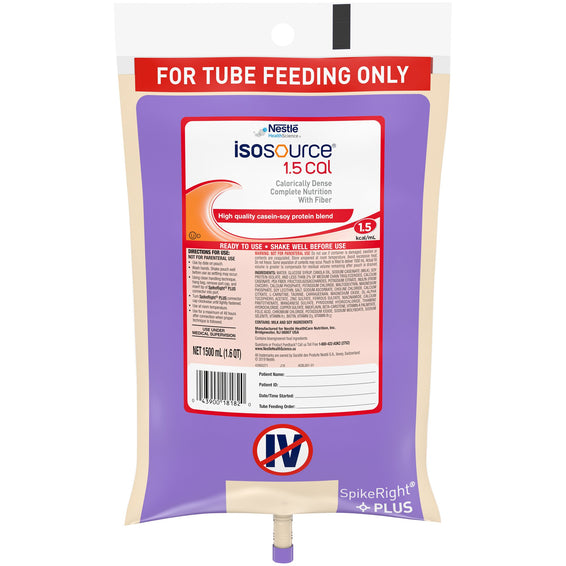 Nestle Isosource® Tube Feeding Formula, Unflavored, 50.7 oz Ready-To-Hang Bag