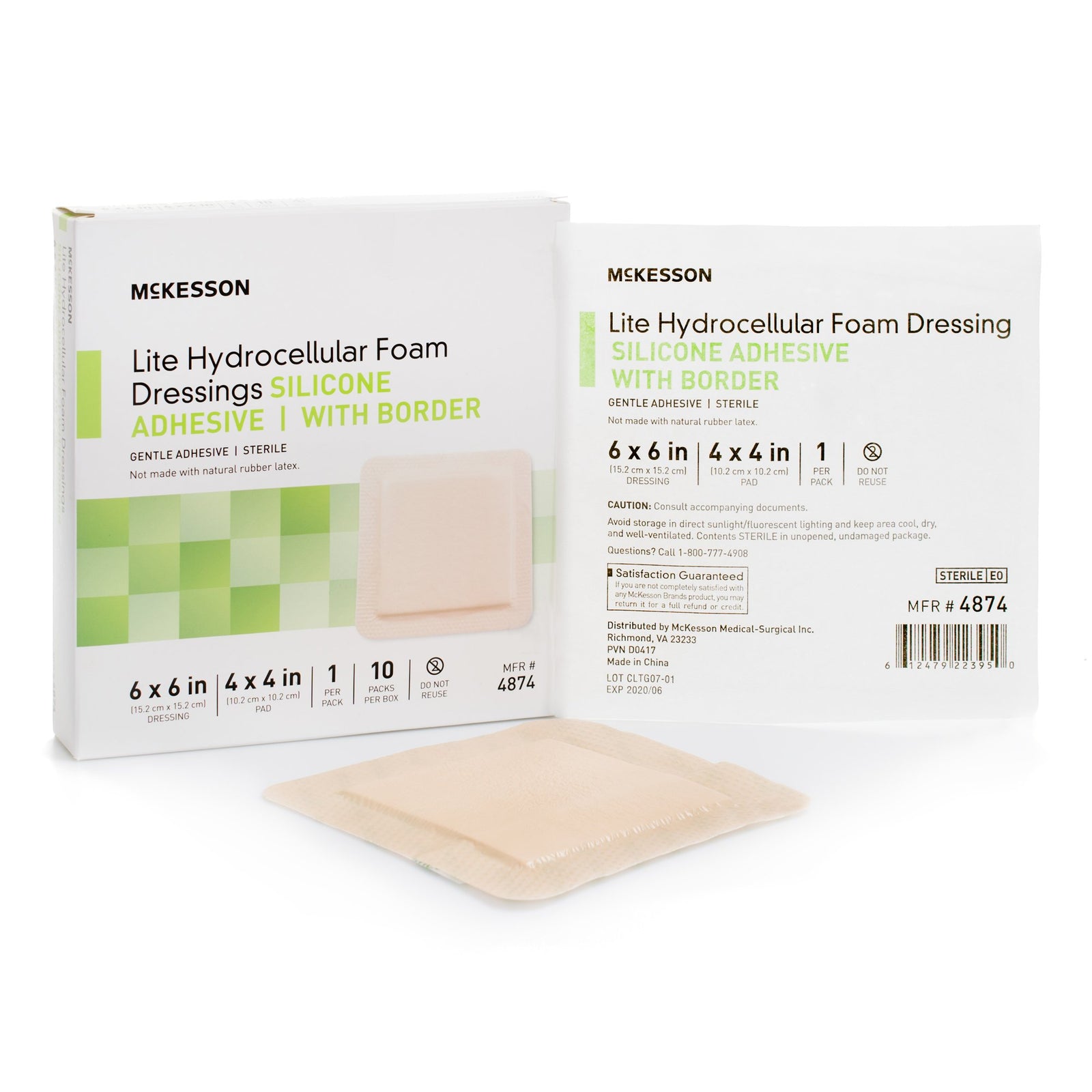 McKesson Lite Thin Silicone Foam Dressing