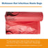 McKesson Infectious Waste Bags (40-45 gal., 30-33 gal., 7-10 gal.) - LLDPE Red