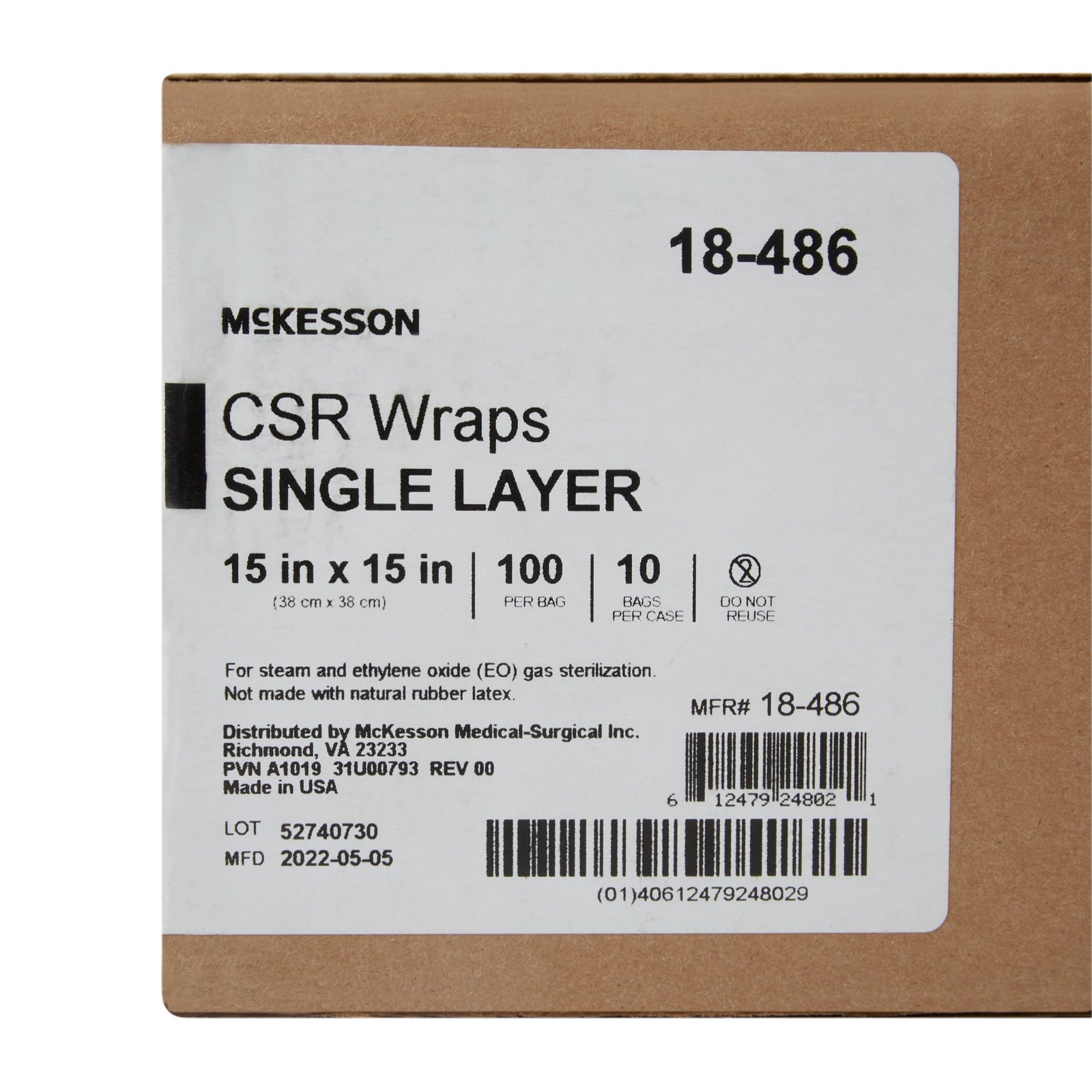McKesson Single Layer Sterilization Wrap