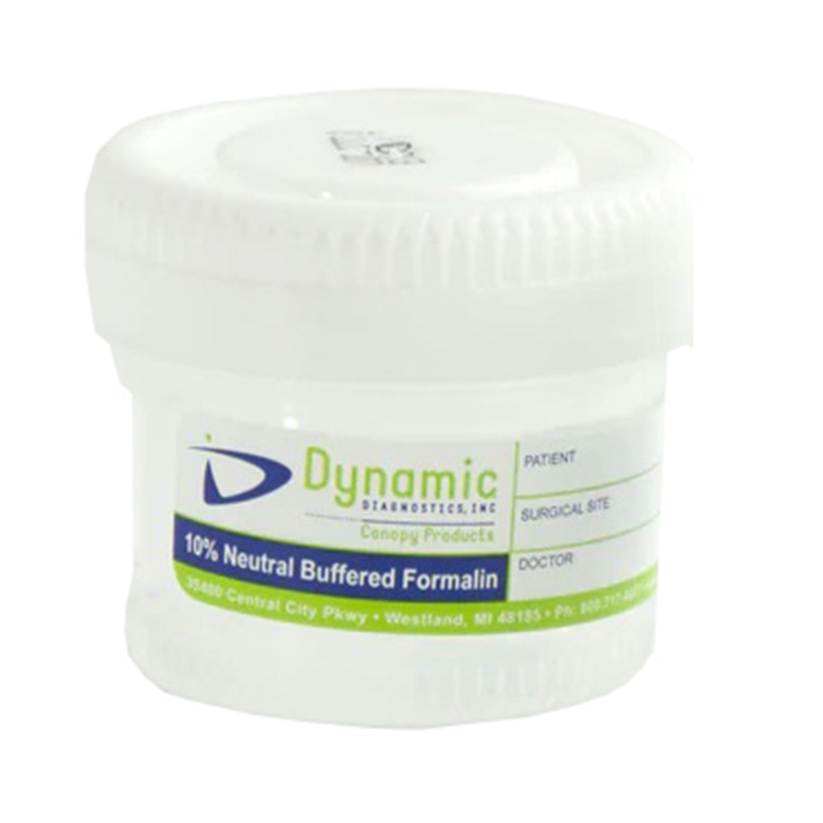 Prefilled Formalin Container 20 Ml Fill In 40 Ml (1.35 Oz.) Screw Cap Patient Information Nonsterile