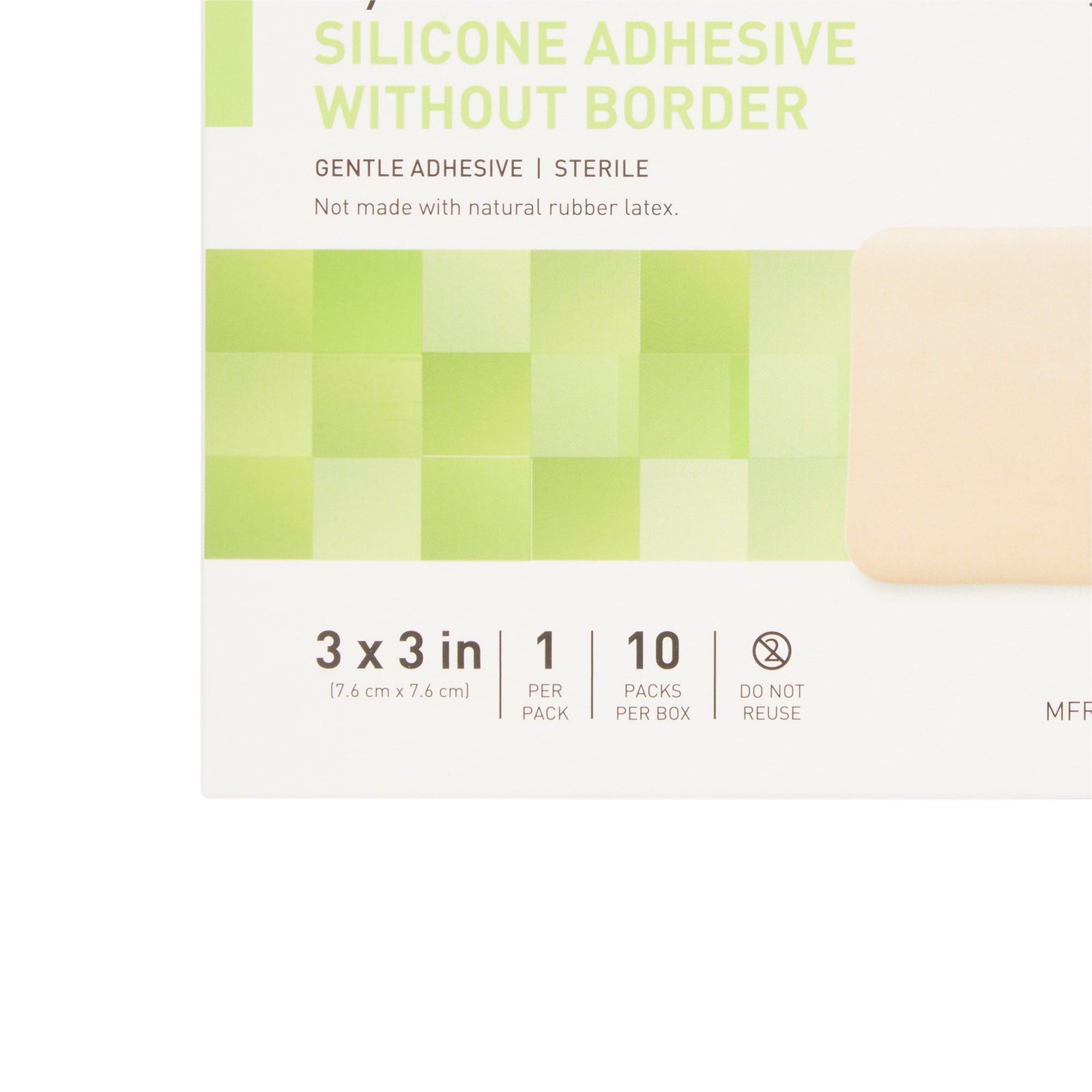 McKesson Hydrocellular Foam Dressings Silicone Adhesive Without Border