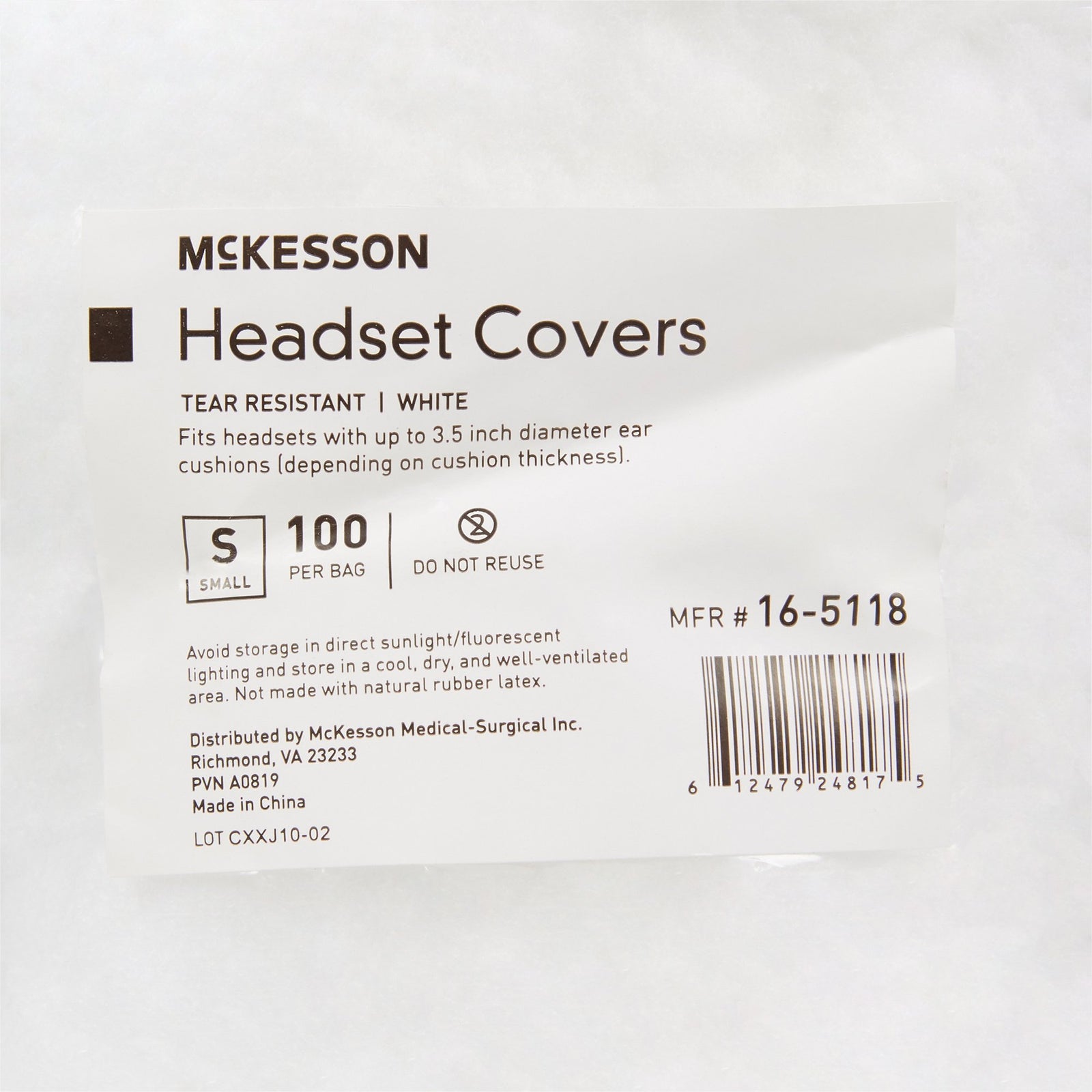 McKesson Sanitary Headset Cover