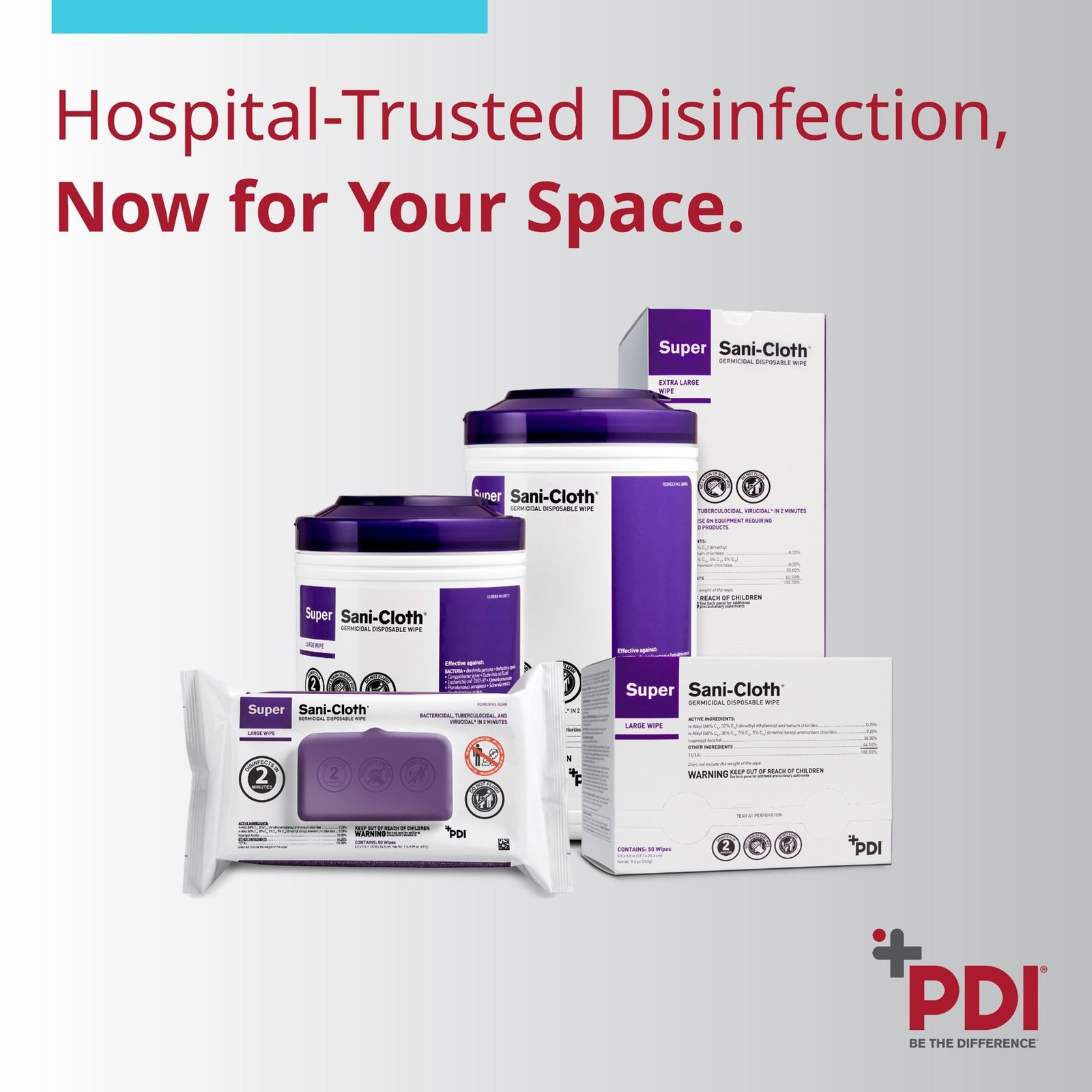 Super Sani-Cloth Germicidal Disposable Wipe