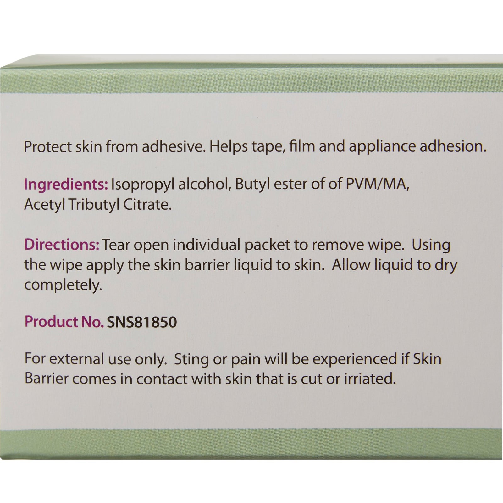 Safe n Simple Skin Barrier Wipe