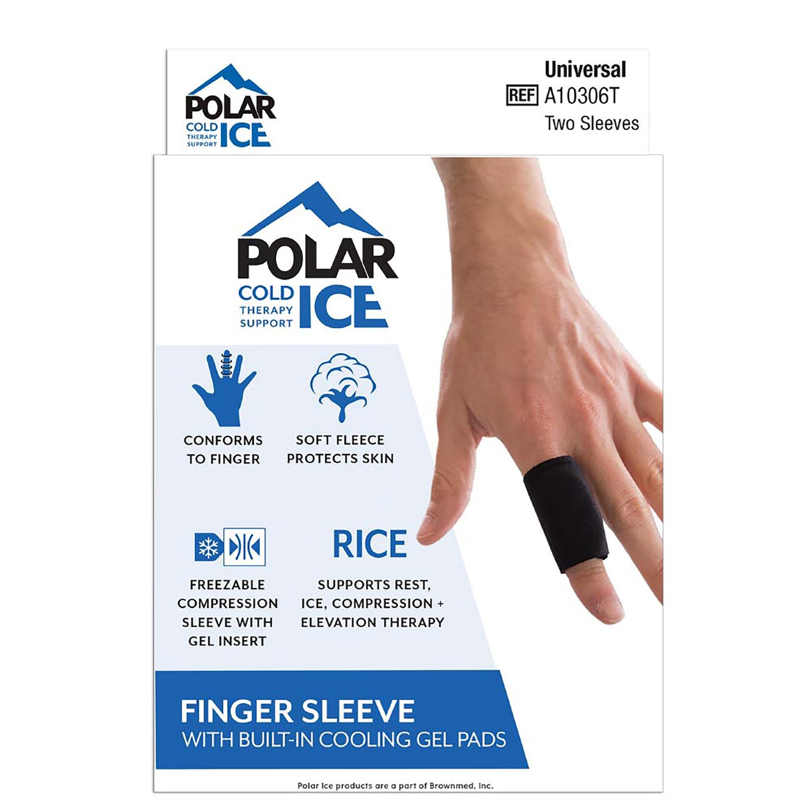 Finger Sleeve, Comprsn Polar Ice Univ (2/Bx 36Bx/Cs)