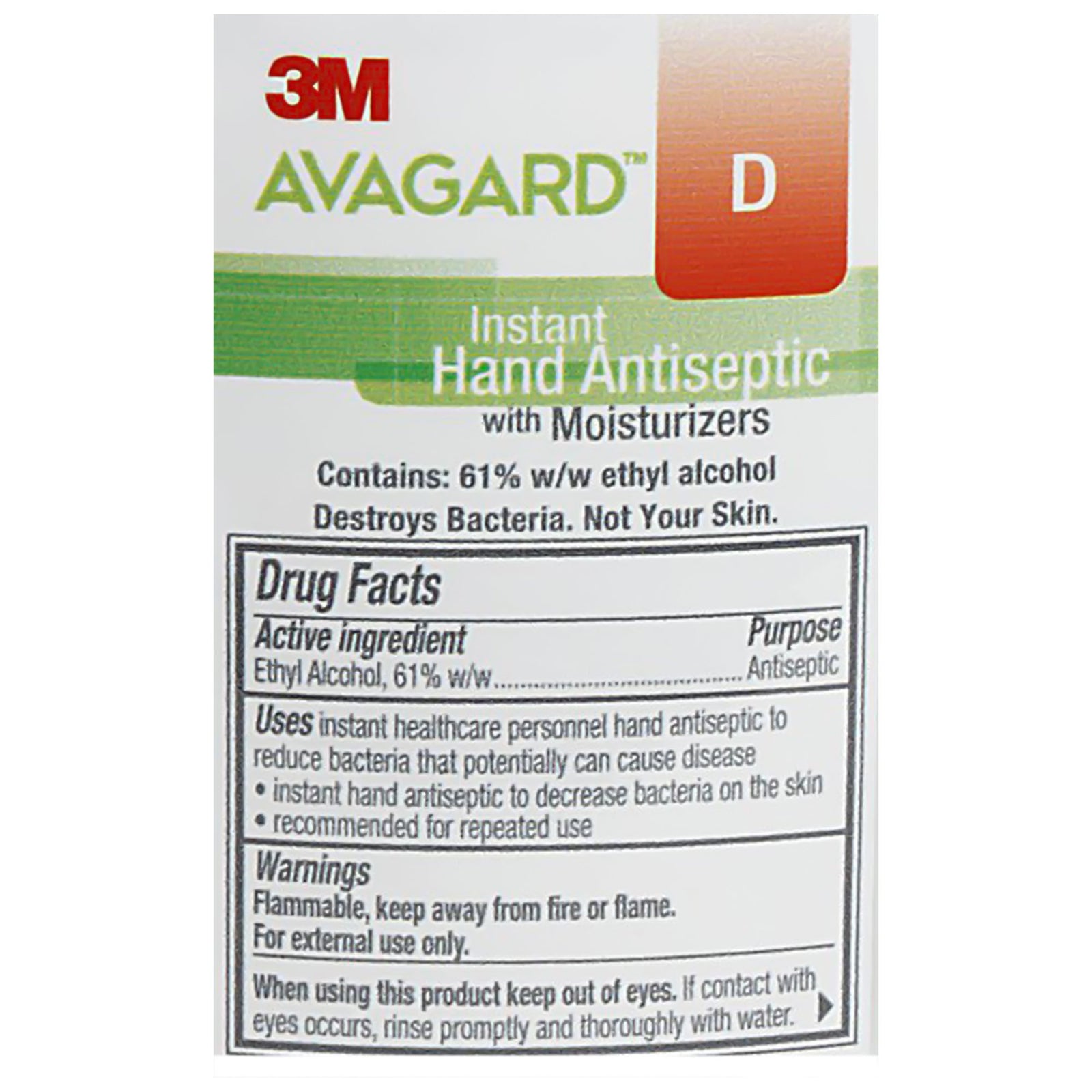 3M AVAGARD D Instant Hand Antiseptic with Moisturizers