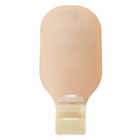 Ostomy Pouch One-Piece System 12 Inch Length Drainable Soft Convex, Pre-Cut