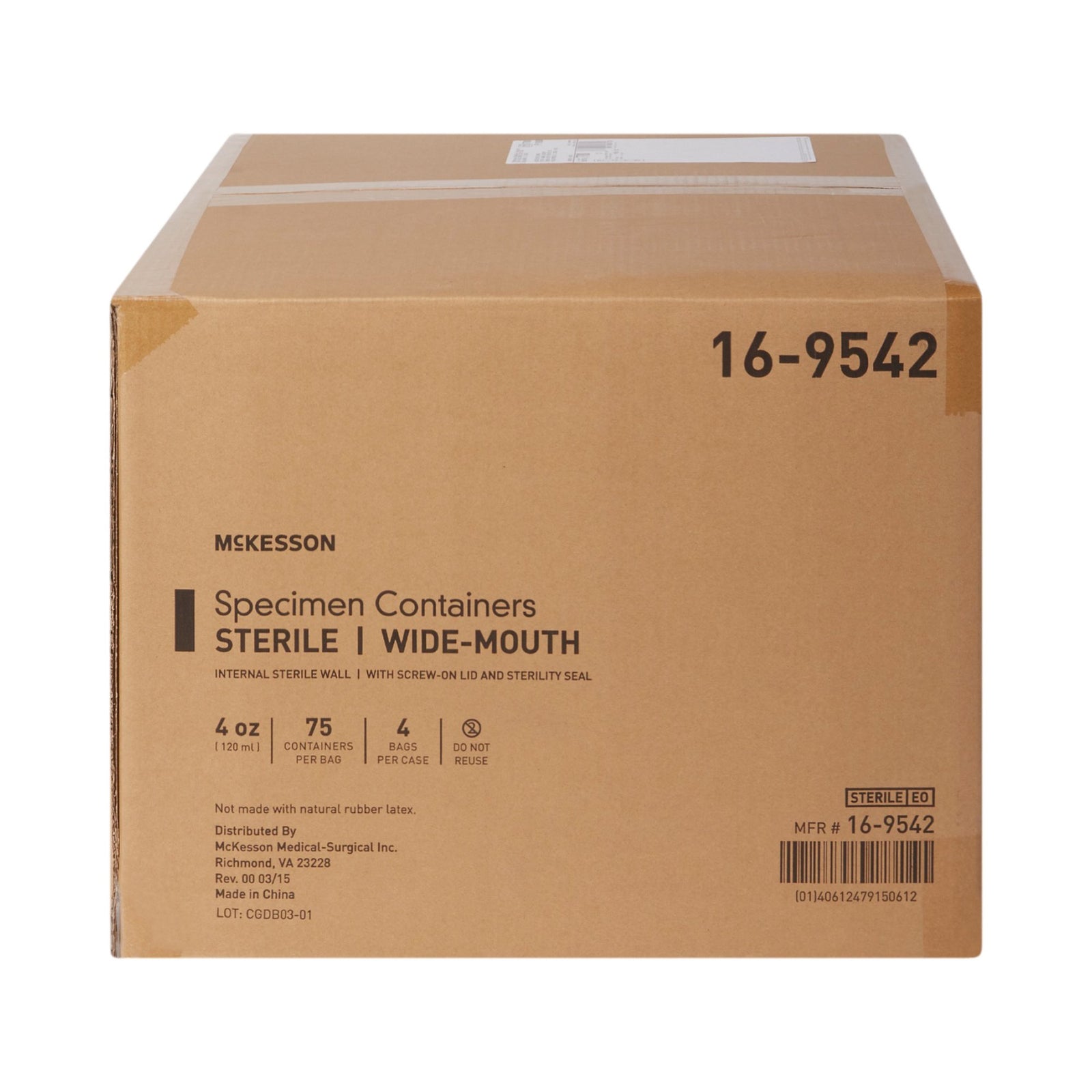 McKesson Specimen Container For Pneumatic Tube Systems