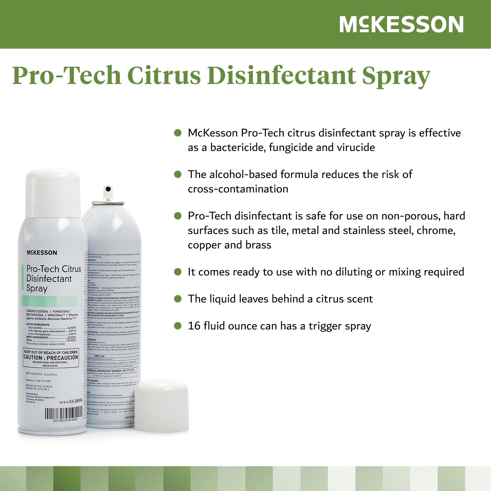 McKesson Pro-Tech Surface Disinfectant Cleaner Alcohol-Based Liquid