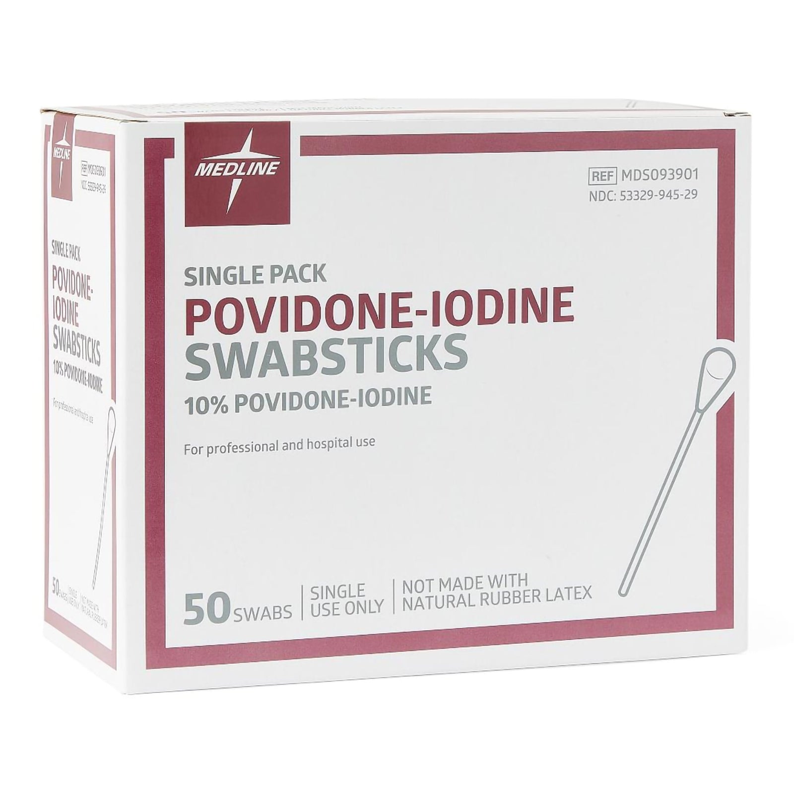 Impregnated Swabstick 10% Strength Povidone-Iodine Individual Packet Nonsterile