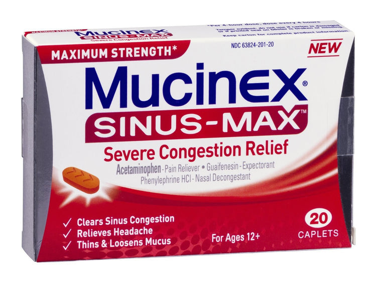 Mucinex Sinus-Max Cold And Sinus Relief