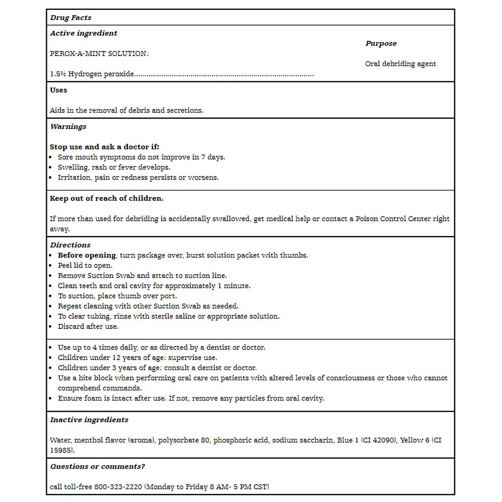 Toothette Suction Swab Kit