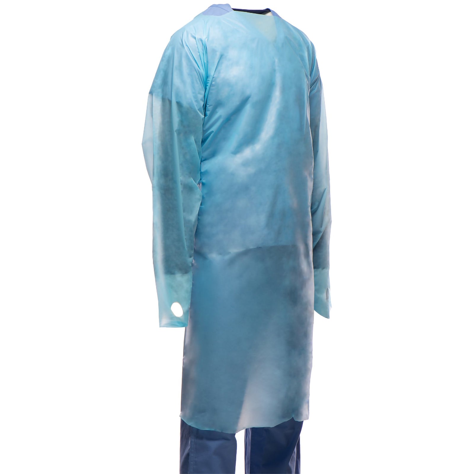 Protective Procedure Gown One Size Fits Most Blue Nonsterile Not Rated Disposable