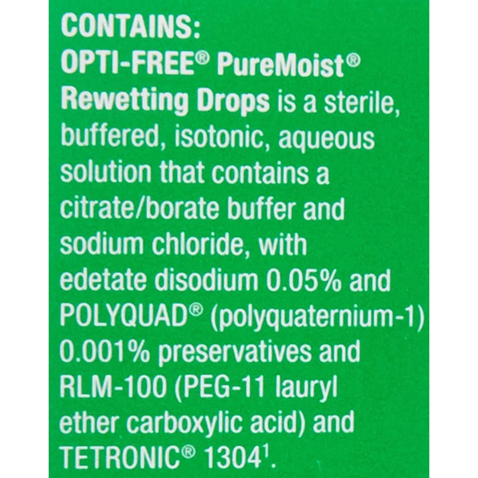 Opti-Free Pure Moist Contact Lens Solution