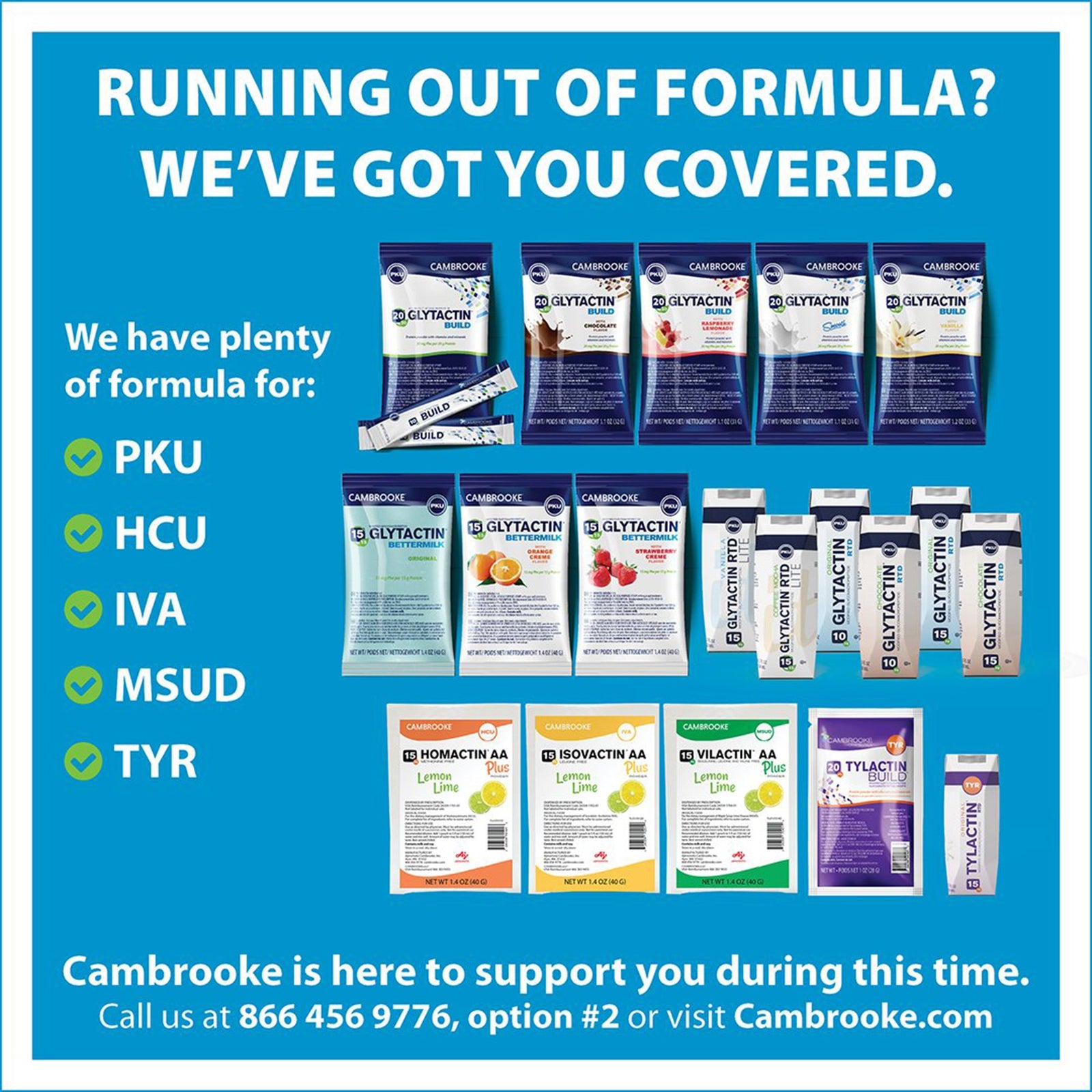 KU Oral Supplement Glytactin® BUILD 20/20 Smooth Flavor 20 Gram Individual Packet Powder