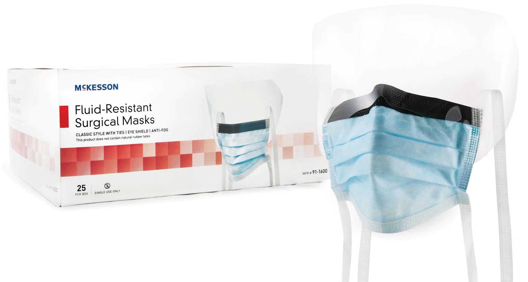 McKesson Surgical Mask With Eye Shield