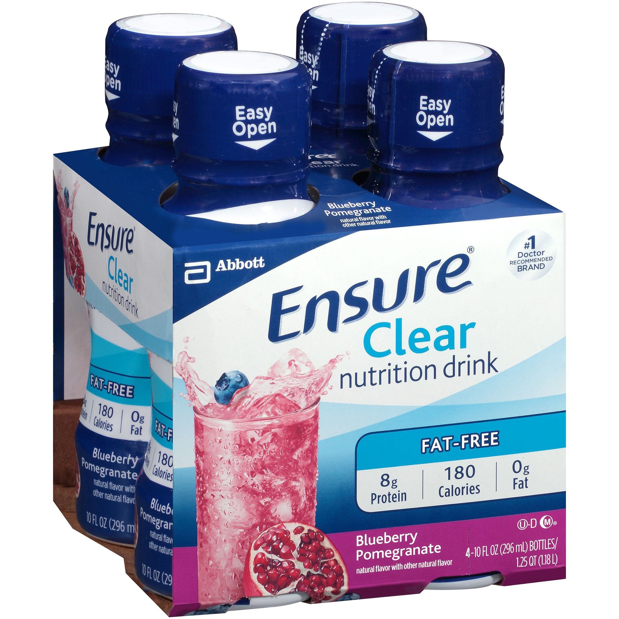 Ensure Clear Nutritional Drink Blueberry Pomegranate - 4 pk - 10 oz btl