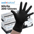 WellBefore Endeavor Black Nitrile Exam Gloves - 200 Count
