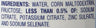 Ensure Pre-Surgery ingredients panel close-up