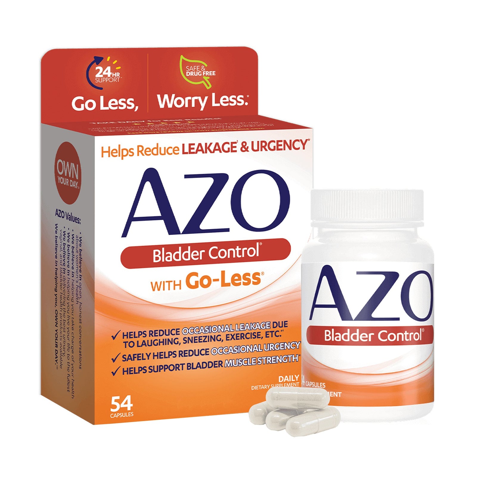 AZO Bladder Control with GoLess Capsules