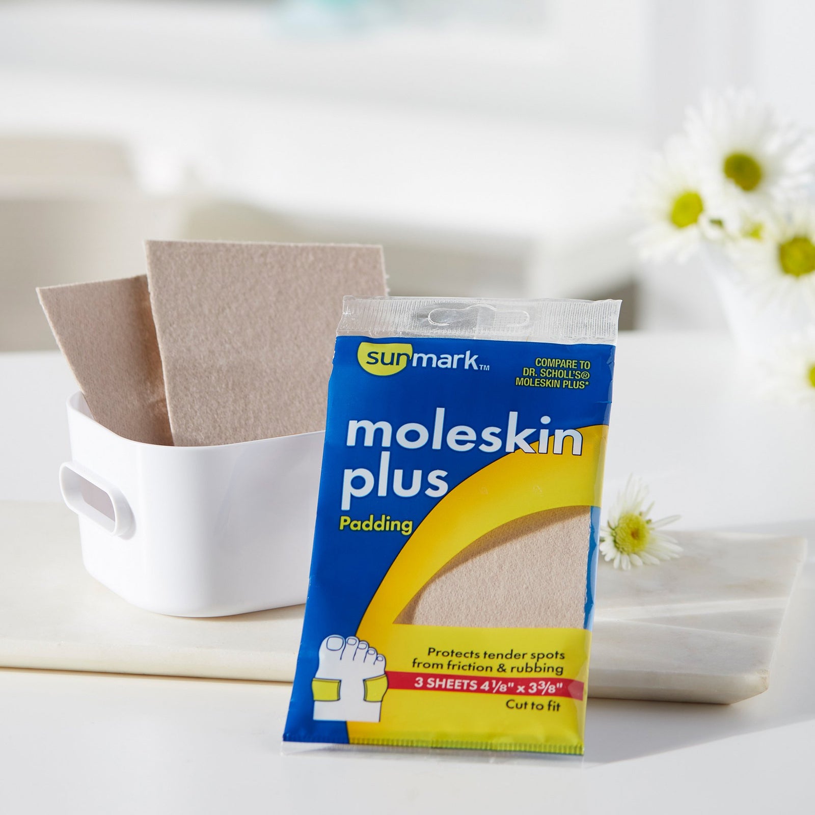 sunmark® Moleskin Protective Pad with Adhesive Backing