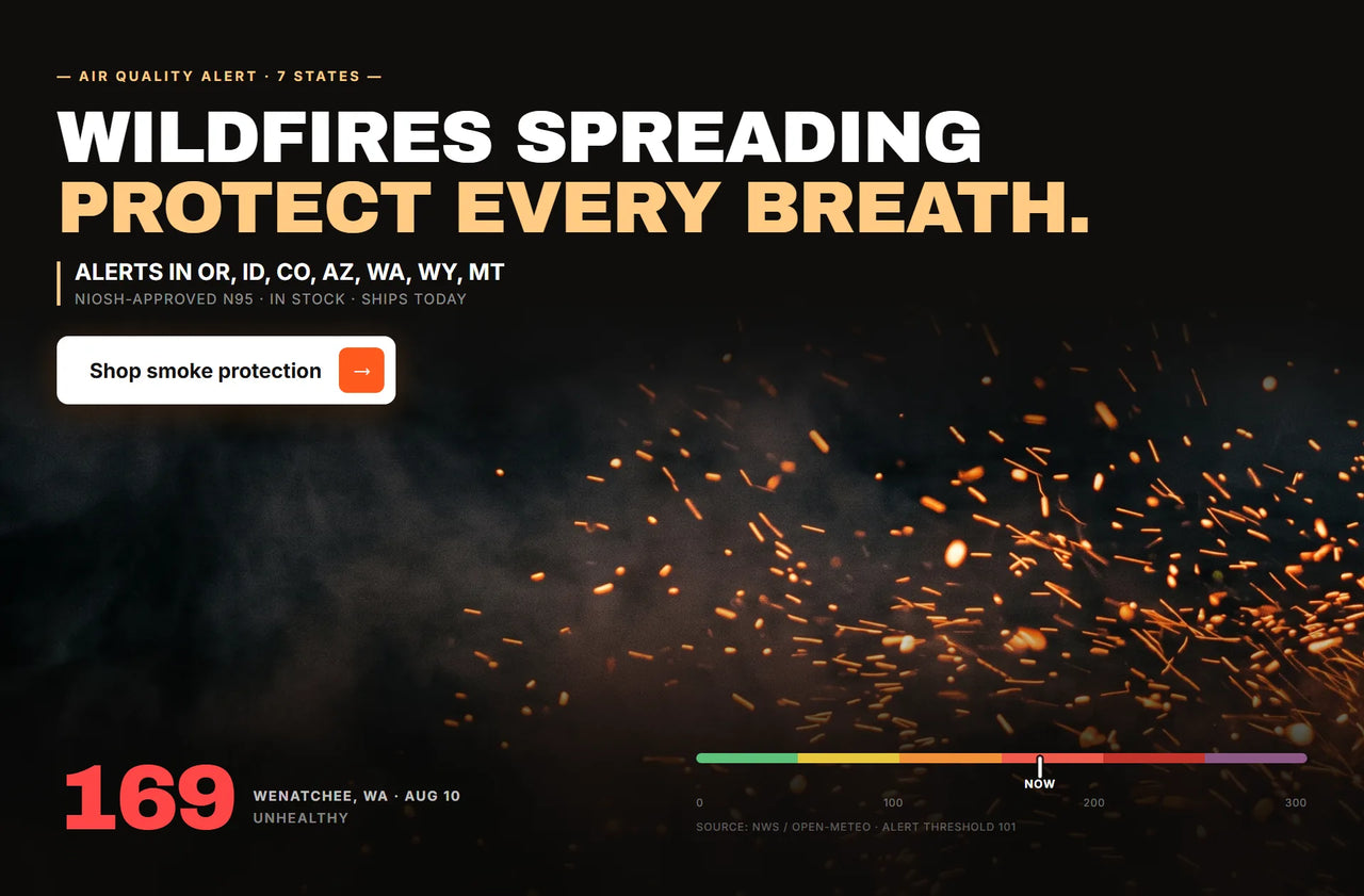 Wildfires spreading - protect every breath