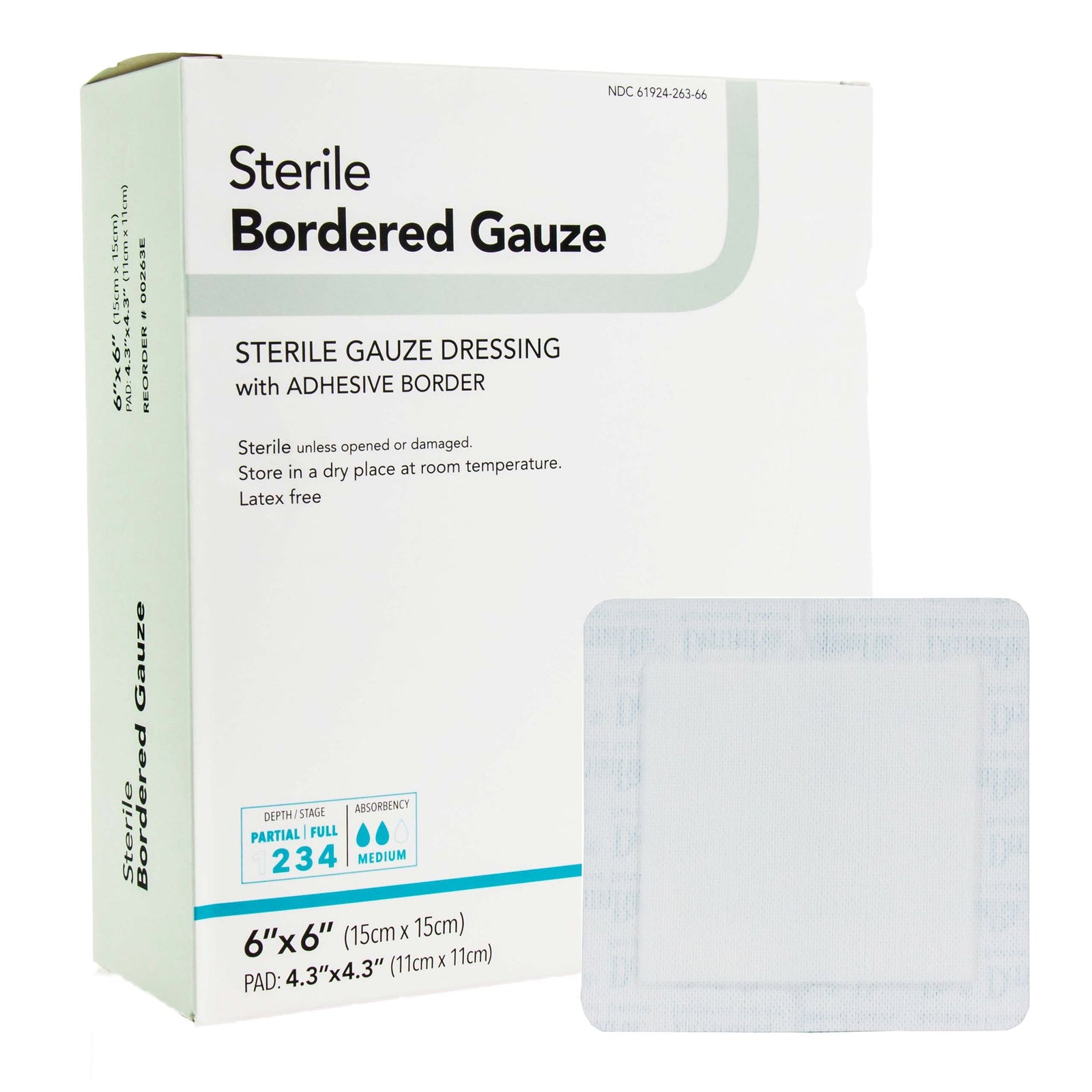 DermaRite Bordered Gauze Adhesive Dressing
