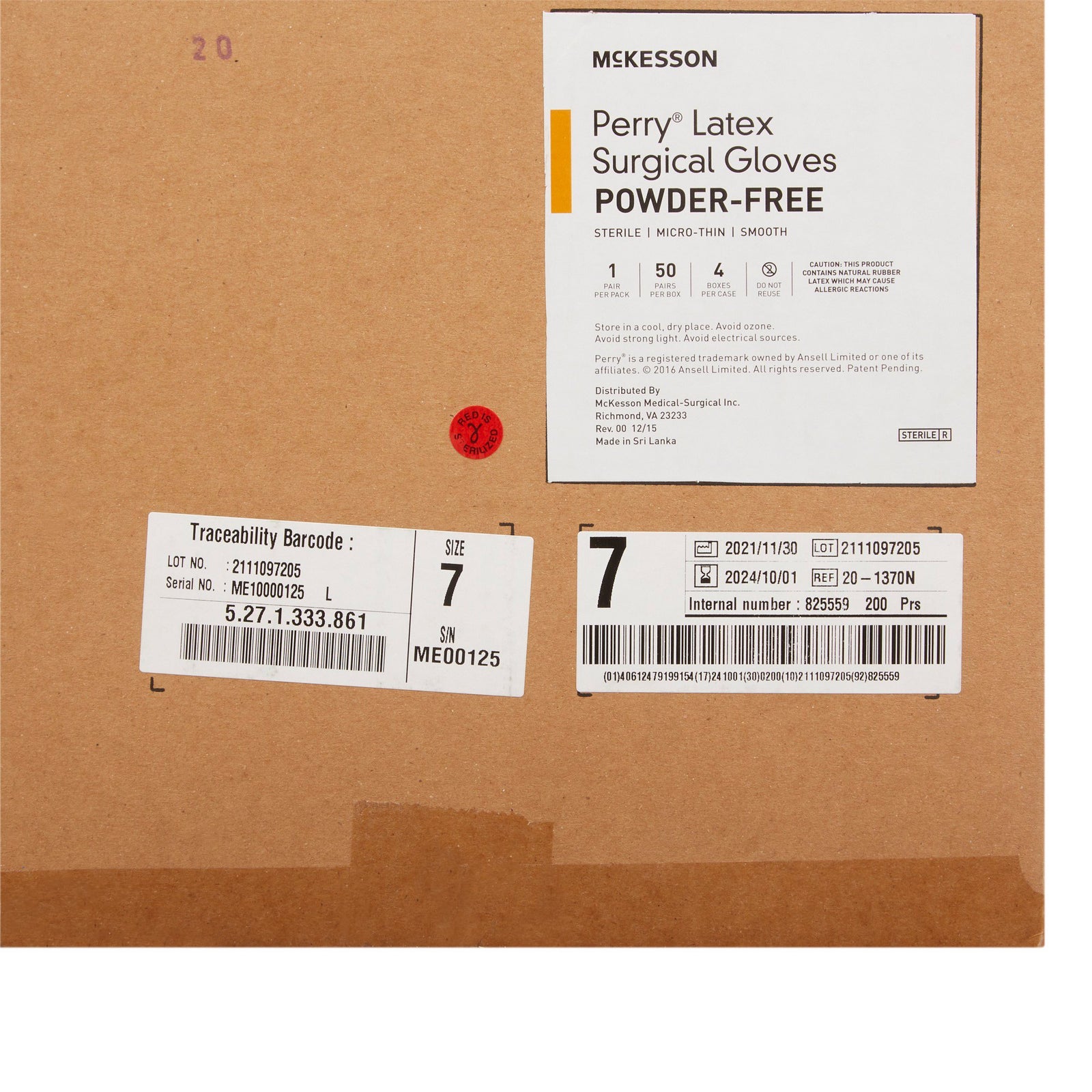 McKesson Perry Latex Standard Cuff Length Surgical Glove