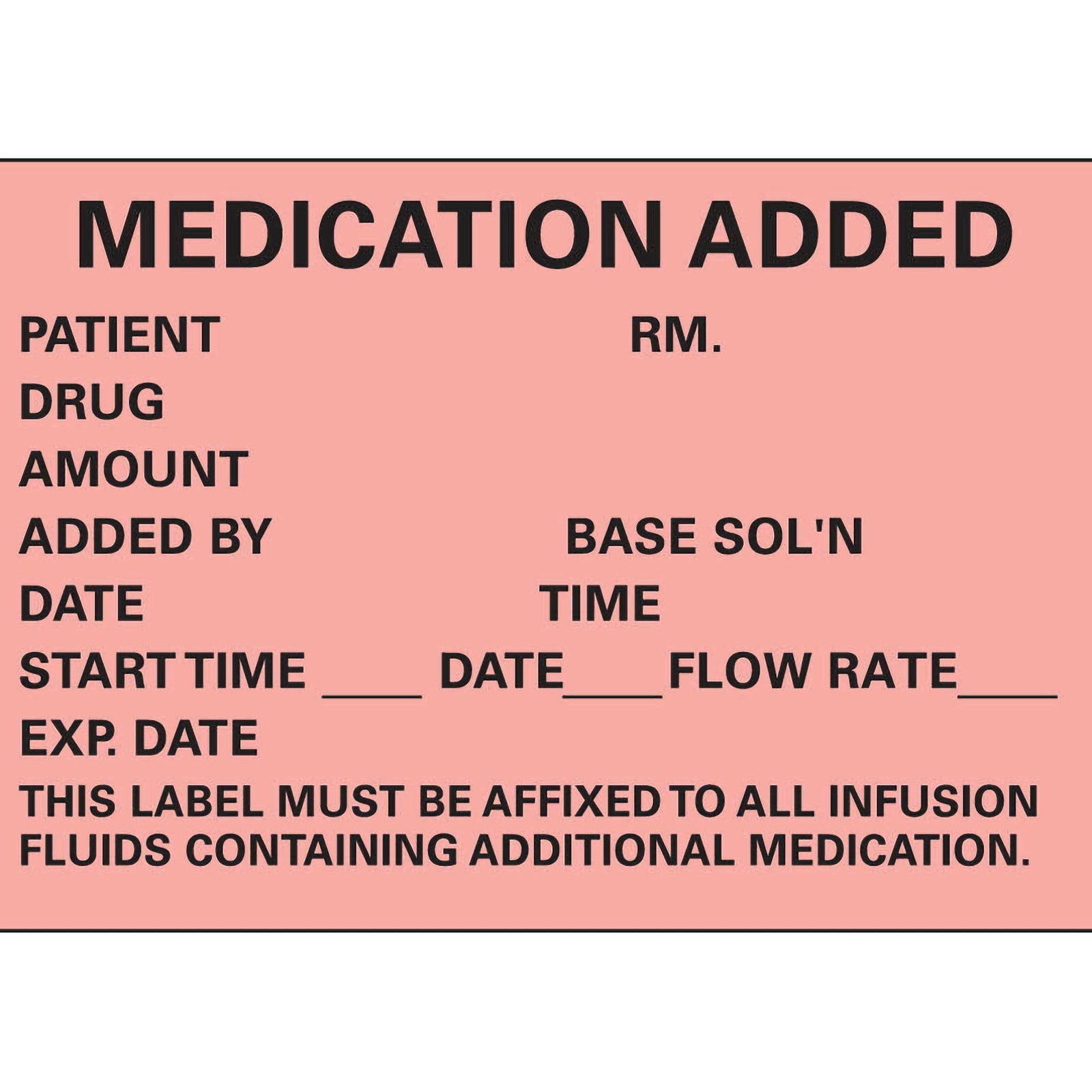 Timemed Pre-Printed Label