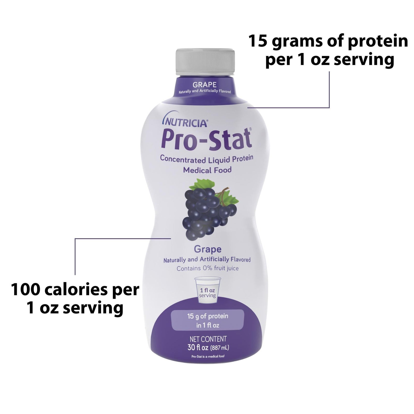 Pro-Stat® Sugar-Free Grape Protein Supplement, 30 oz. Bottle