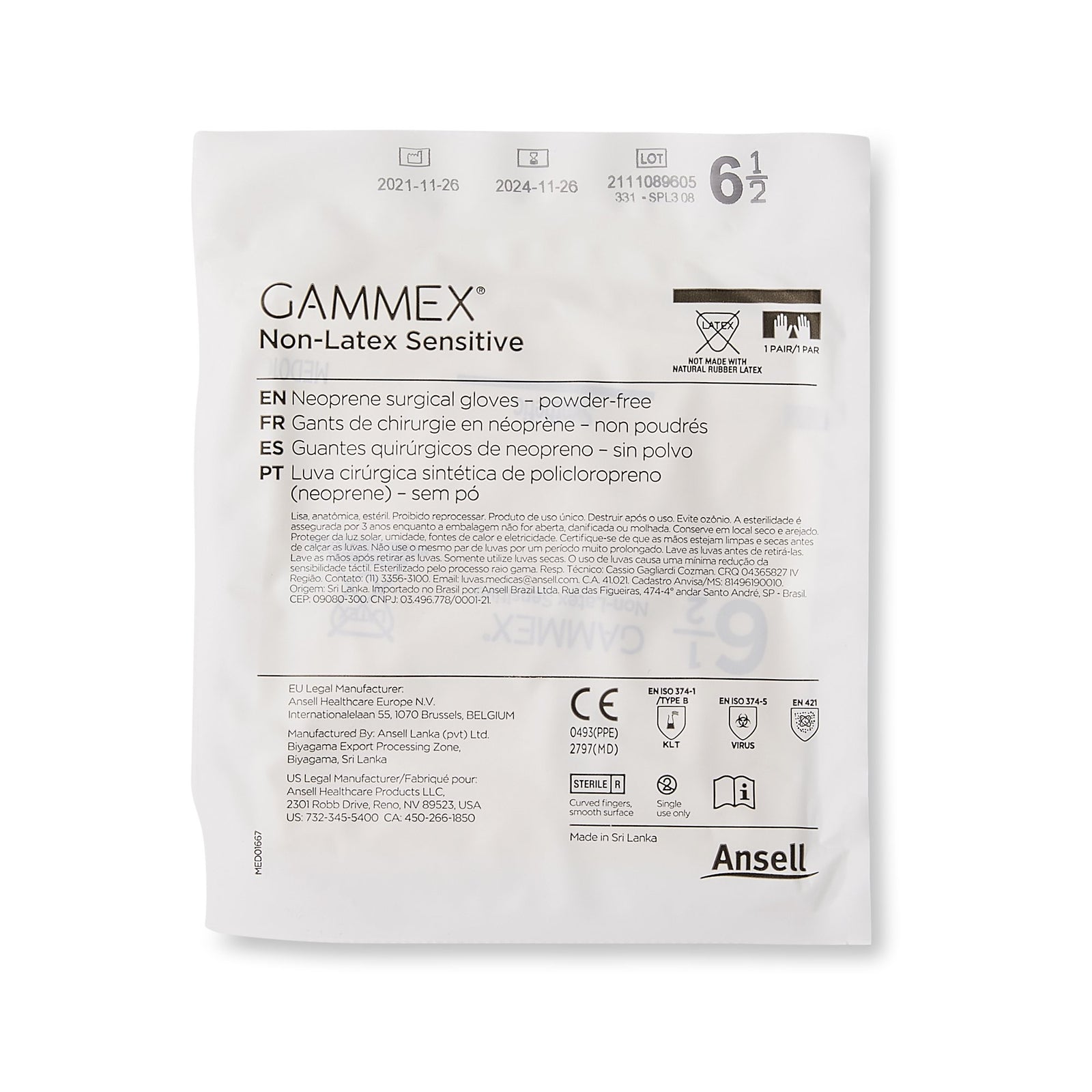 GAMMEX Non-Latex Sensitive Surgical Glove