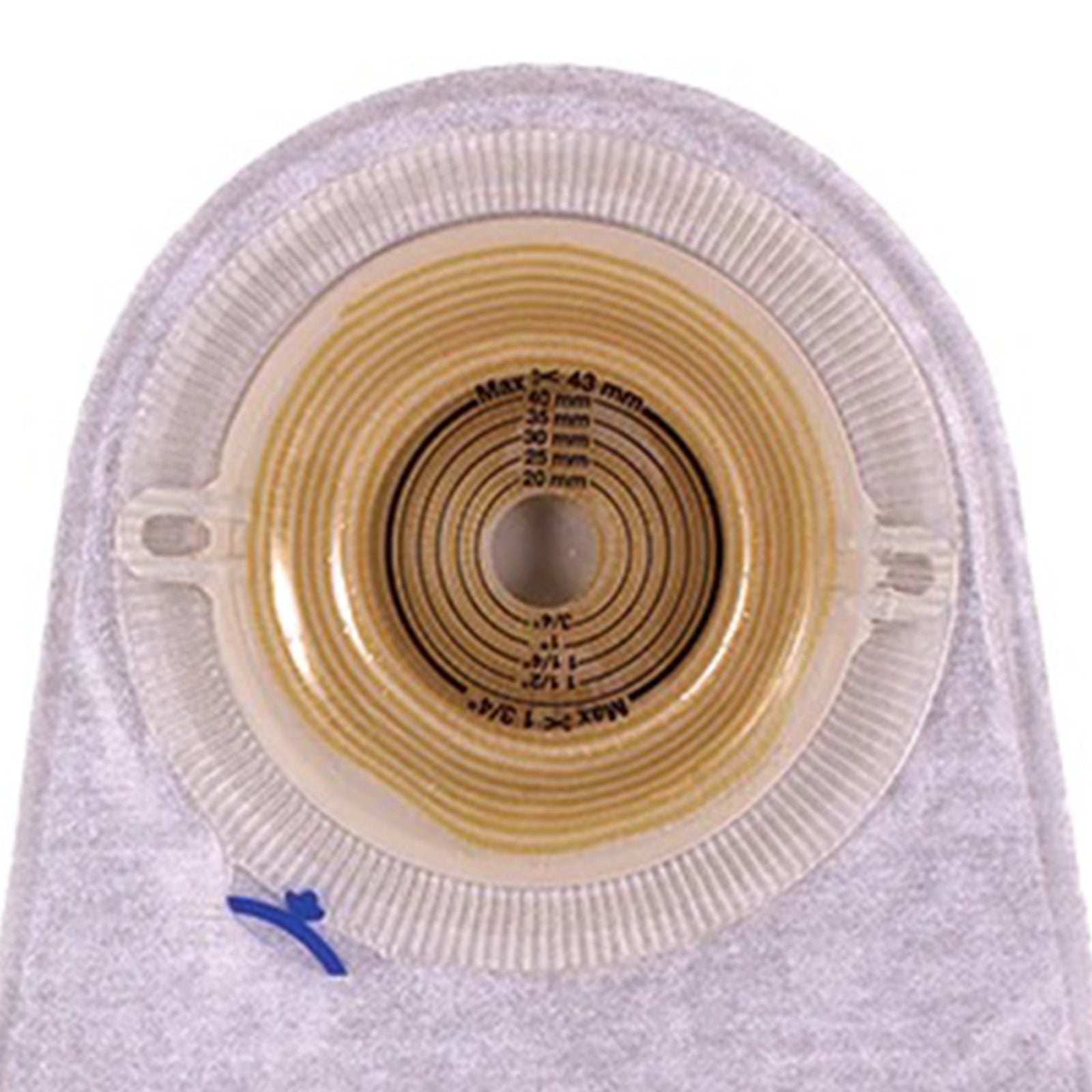 Assura Urostomy Pouch System 10-3/4" with Stoma Range 3/8-2 1/4" Flat/Convex Pre-cut/Trim-to-fit