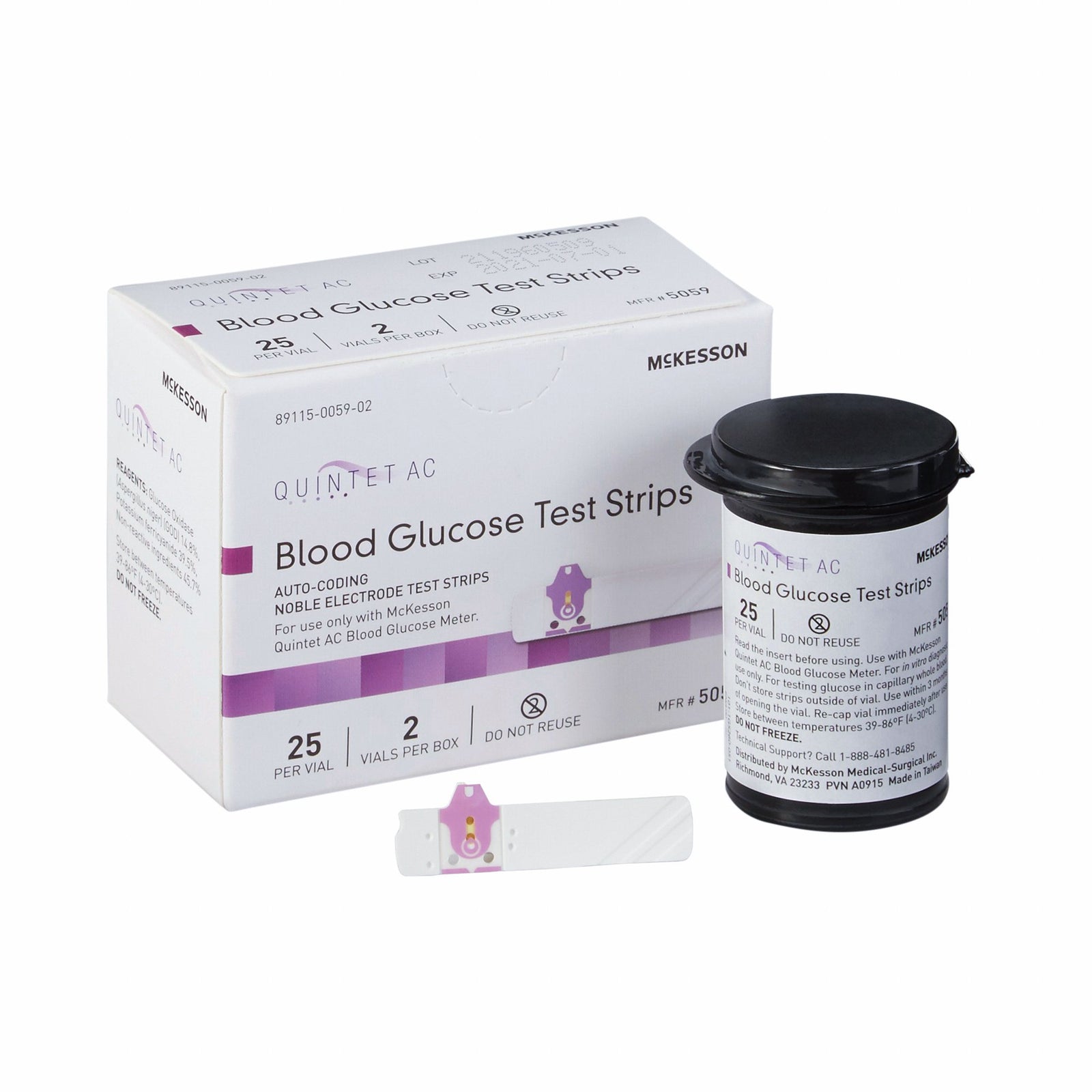 QUINTET AC Blood Glucose Test Strips