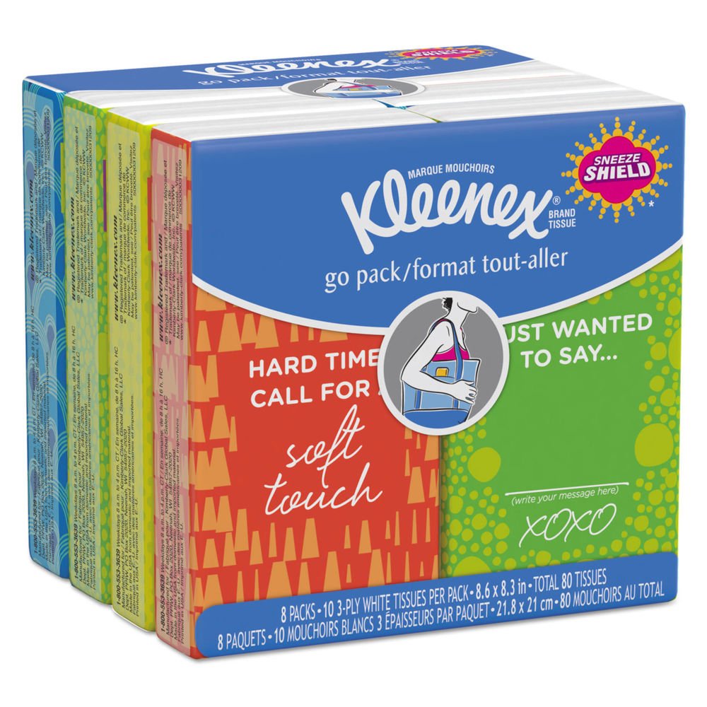 Kleenex Pocket Facial Tissue 15 & 10-Pack White