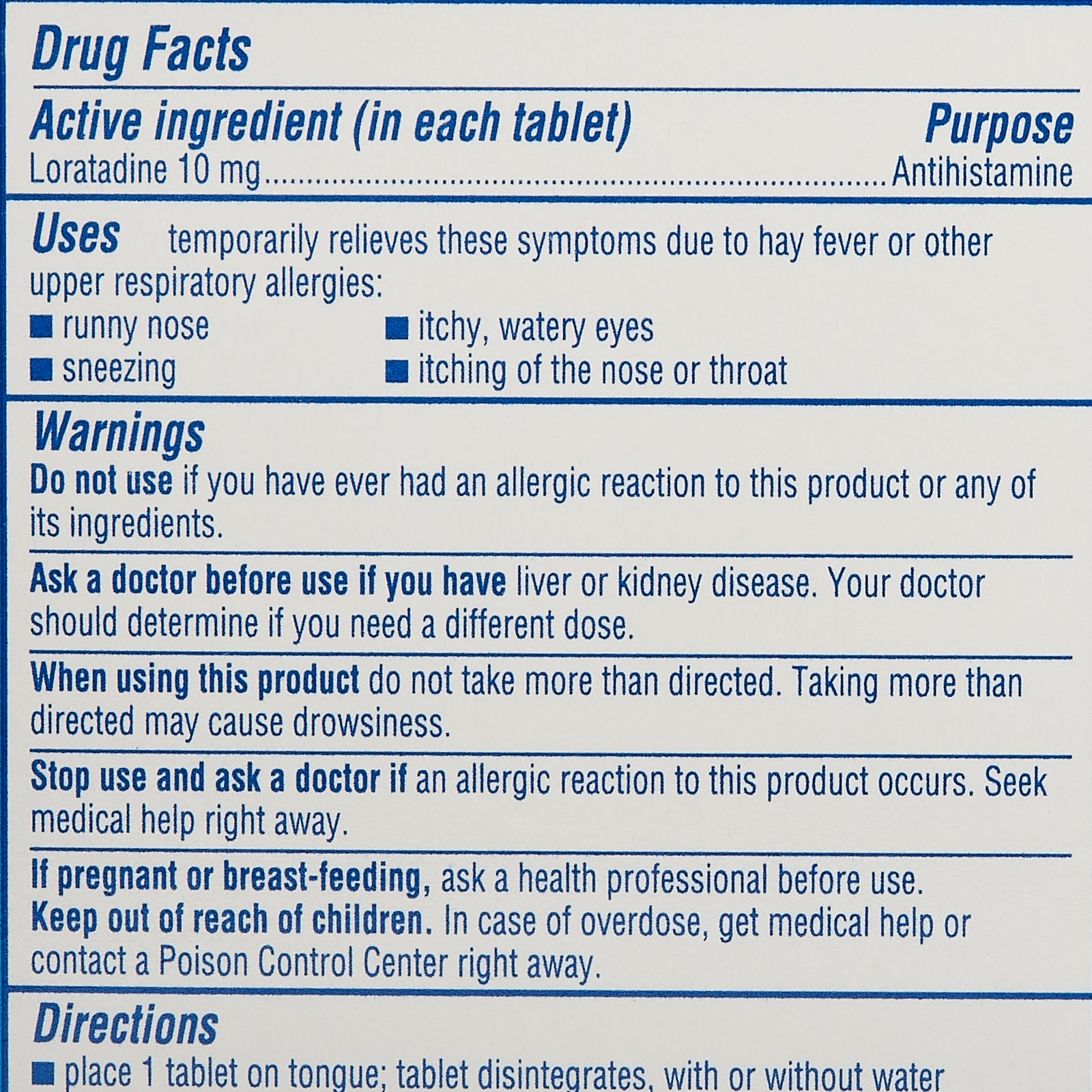 Claritin Redi Tabs Allergy Relief